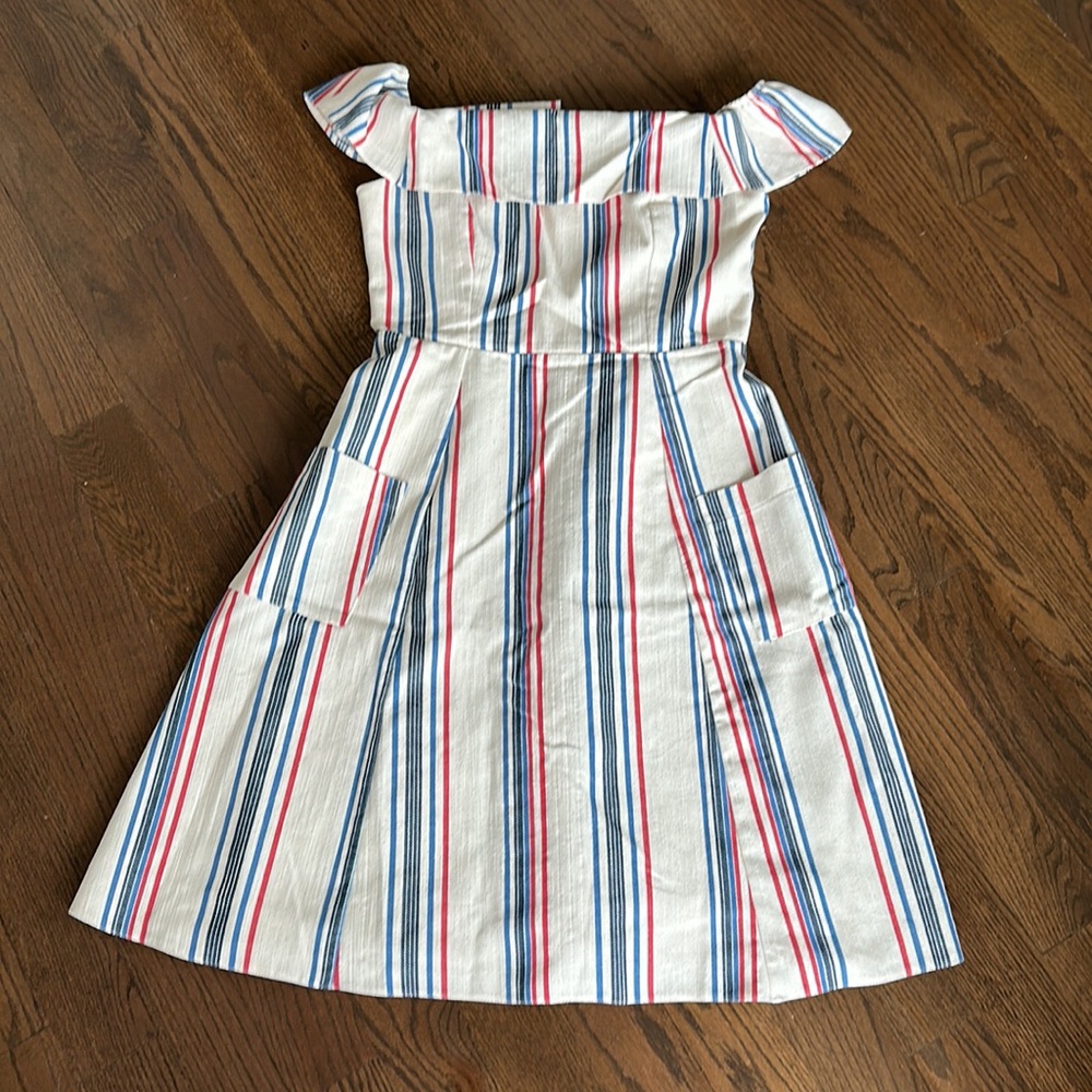 ASOS Off the Shoulder Fit and Flare Dress